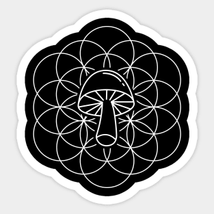 Psychedelic Sacred Geometry Mycology Mushroom Sticker